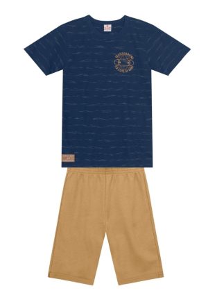 Infantil - Conjunto Menino Listrado De Skate Brandili