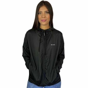 Jaqueta Preta Feminina Corta Vento WSS Bike II Preto