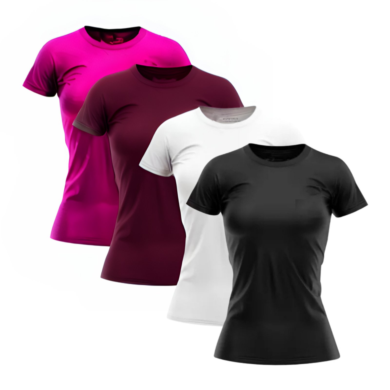 Kit 4 Camisetas Femininas Esportivas Th6 Dry Fit Corrida Treino