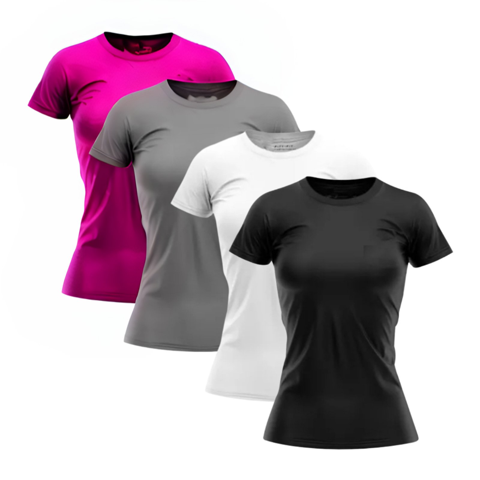 Kit 4 Camisetas Femininas Esportivas Th6 Dry Fit Corrida Treino