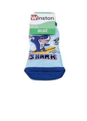 Meia Bebê Winston Surf Shark 0250-014 Azul Azul