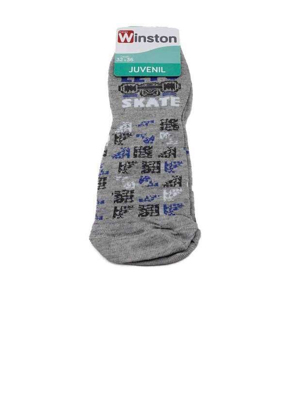 Meia Infantil Winston Skate 0400036-016 Cinza Cinza