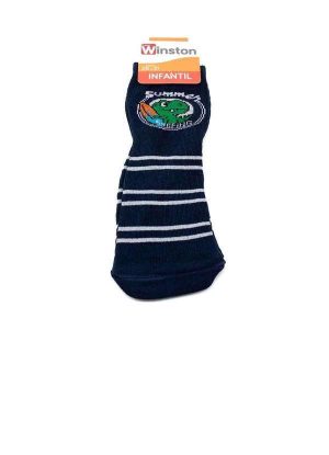 Meia Infantil Winston T-Rex Surfing 0300036-016 Marinho Azul