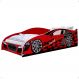 Mini Cama Infantil Carro Corrida Speedy MDF Montessoriana Proteção Lateral Decoração Kids Tema Quarto Menino - Vermelho - RPM