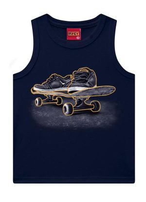 Regata Infantil Menino Skate Azuk Marinho