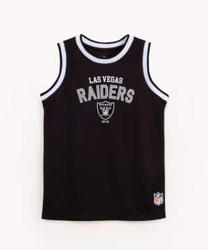 regata infantil raiders nfl preto